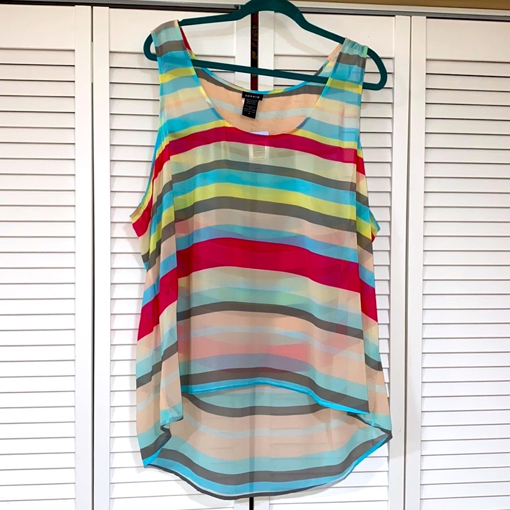 Brand new with tags Torrid Size 3X sheer tank top